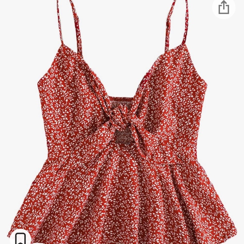 🌹Cute cropped red top